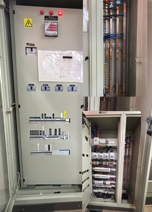 Tablero eléctrico y cableado interior