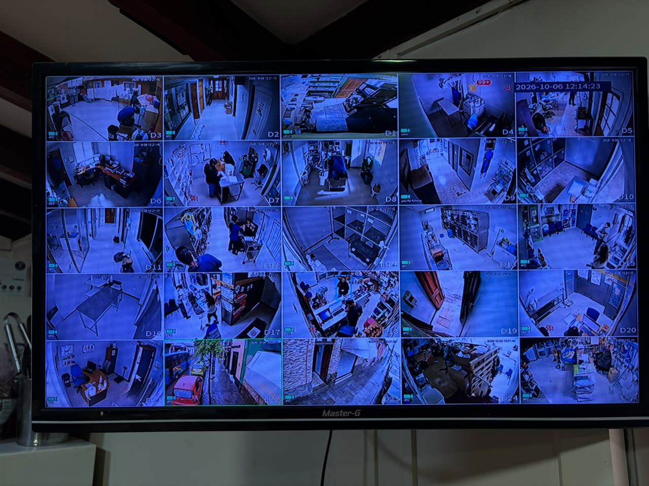 Pantalla de videovigilancia