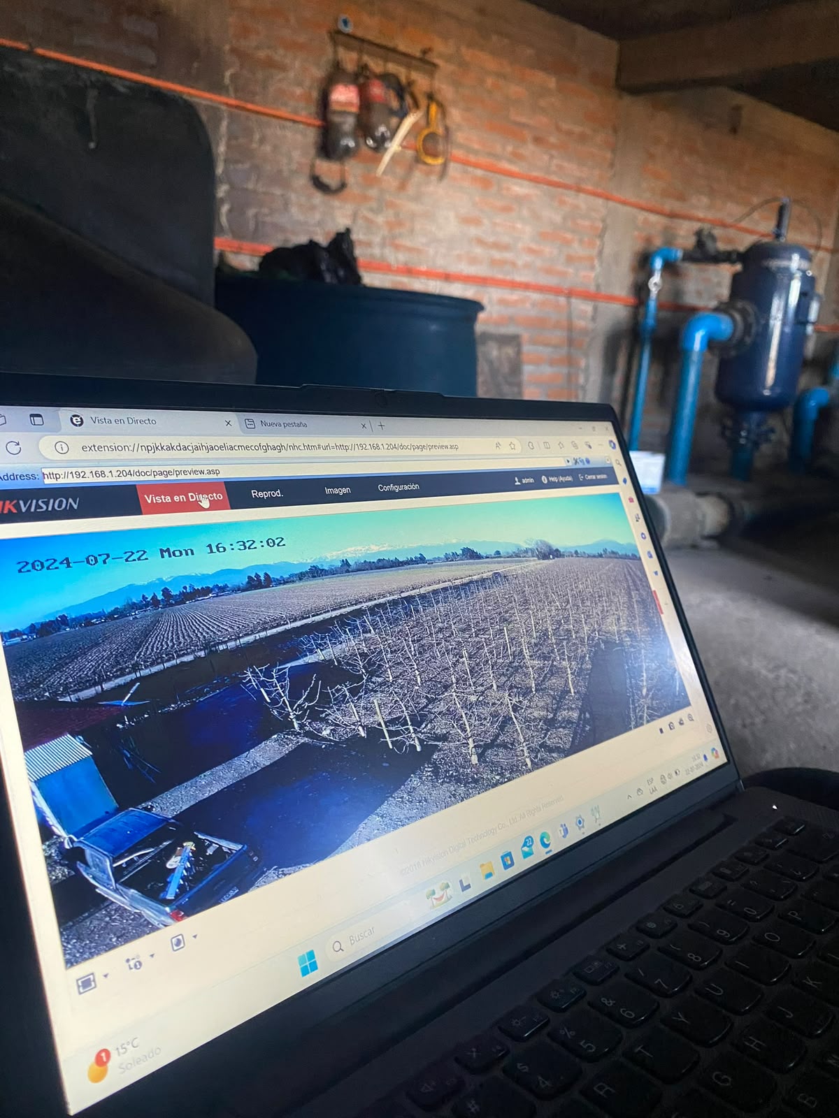 Visualización de cámaras durante la instalación